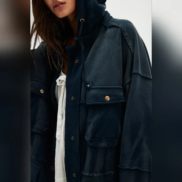 Free People We The Free Hoodie/Navy - Picture 4 of 16